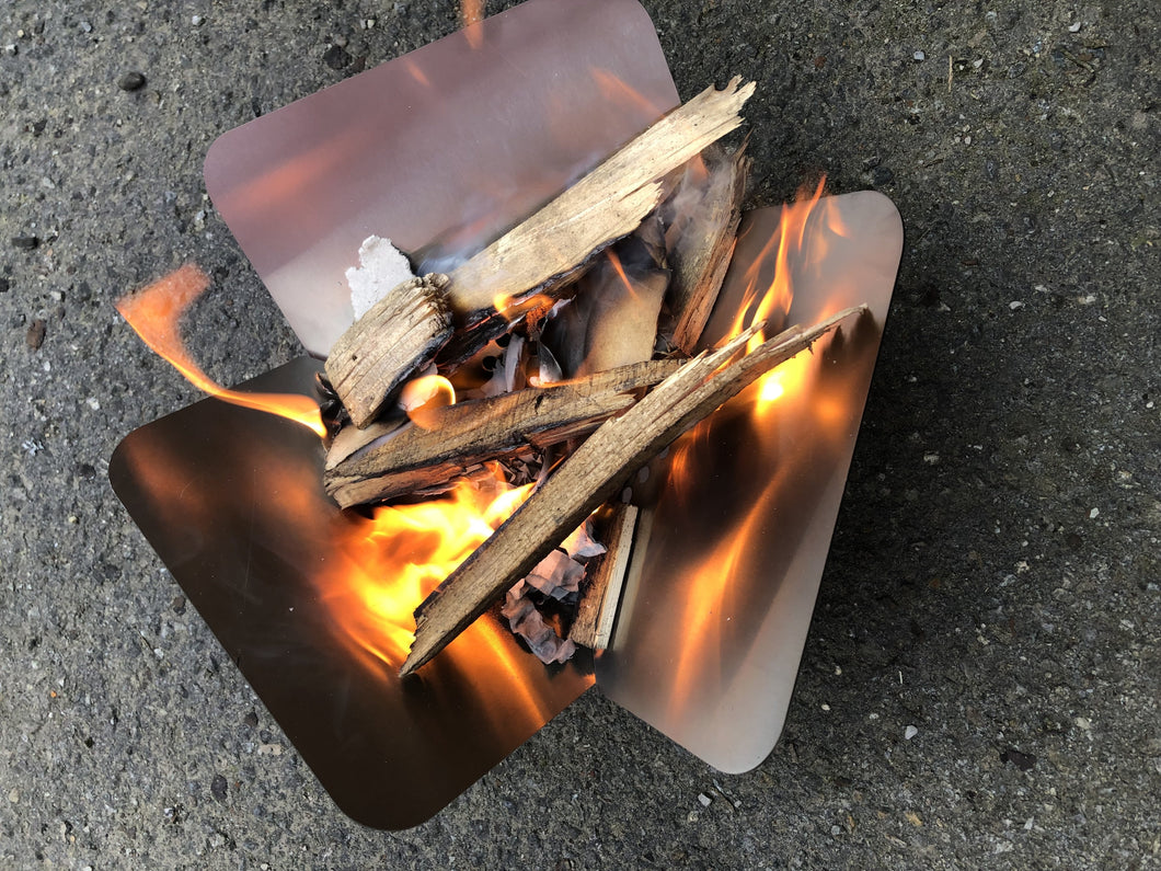 Flat pack fire pit hull